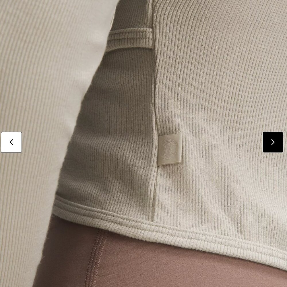 Wrap-Front Ribbed Long-Sleeve Top (6) - Picture 4 of 4